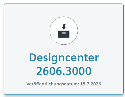 Designcenter 2606.3000 – Veröffentlichungsdatum 15.7.2026