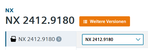 Support Center: Produktseite NX 2412.9180 mit Button Weitere Versionen