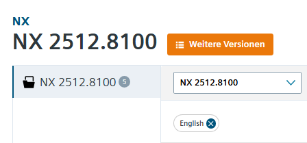 Siemens Support Center: Download-Seite NX 2512.8100