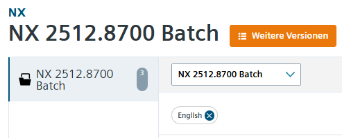 Support Center: Produktseite NX 2512.8700 Batch mit Button Weitere Versionen
