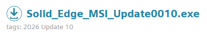 Support Center: Solid_Edge_MSI_Update0010.exe, Tag 2026 Update 10