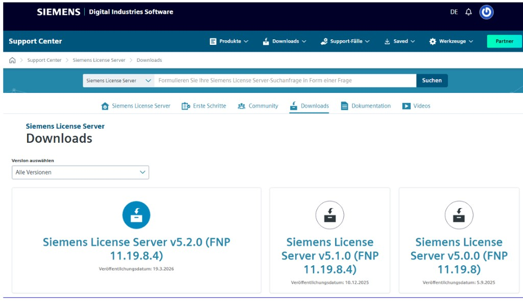 Support Center: Siemens License Server Downloads